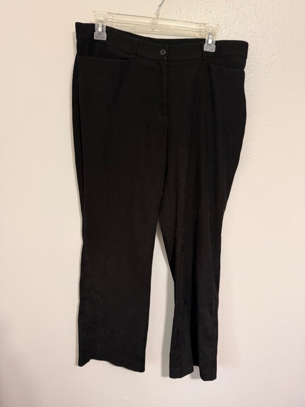 Coldwater Creek Trousers Black Straight Leg Womans Size 12P